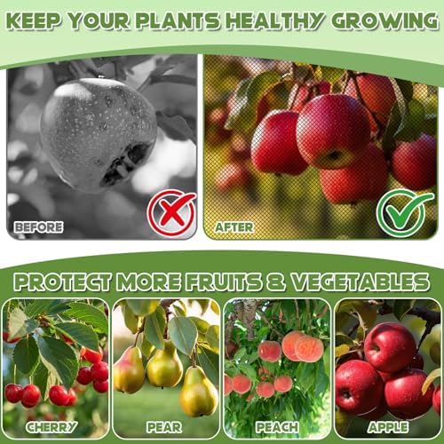 20ft x 20ft extra large fruit tree netting showing dimensions