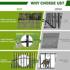 no dig garden fence 48" h x 18'l, close-up detail