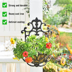 sungmor 2 pack cast iron wall hanging planter on a desk or shelf