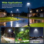 Commercial LED Post Top Light, 150W/120W/90W & 3000K/4000K/5000K Selectable, ETL Listed, 22500LM Post Circle Area Lights with Photocell, IP65 Waterproof for Yard Street, AC100-277V