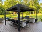 purple leaf louvered pergola 12' x 14' 94as shown in use