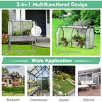 s afstar raised garden bed with greenhouse cover showing dimensions