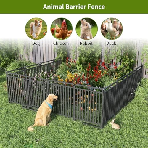 heavy duty garden fence animal barrier, 40" h, close-up detail