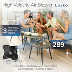 lasko pivoting high velocity portable utility fan, side view