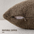 foindtower decorative textured boucle throw pillow covers 26x26 shown in use