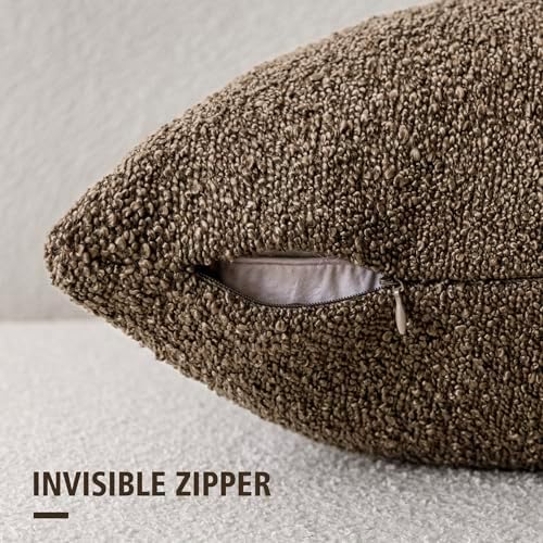 foindtower decorative textured boucle throw pillow covers 26x26 shown in use