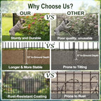 10 panels no dig decorative garden fence, dog, close-up detail