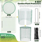 hiboom 6 pack garden plant protectors from animals, close-up detail