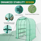 eagle peak 3-tier walk in portable greenhouse with, side view