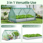 ohuhu 8x4x1 ft raised garden bed outdoor with, close-up detail