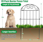 adavin 24in collapsible garden fence border, 20 panels shown in use