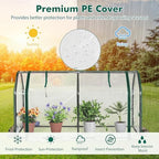 happygrill portable mini greenhouse w/roll-up zipper door &, close-up detail