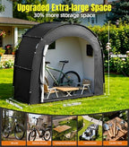 housolution bike storage tent shed for 3bikes, outdoor shown in use