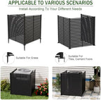 3 panels air conditioner fence, 47" w x, front angle view