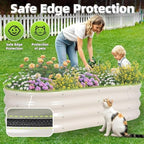 g good gain 2pcs raised garden beds galvanized shown in use