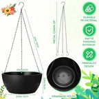 maxcheck 4 pack 13 inch large hanging planters shown in use