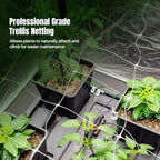 4-feet by 4920-feet professional grade vegetable support trellis showing dimensions