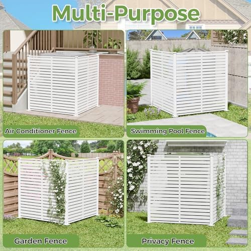 air conditioner fence panels, 47" w x 48", side view