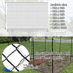 poyee 7.5x100ft deer fence netting, 1/2-inch square mesh, side view