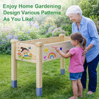 mixc 331lb capacity sturdy wooden raised garden bed, view 9