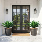 ivydale fake plants agave artificial plants outdoor 2, side view