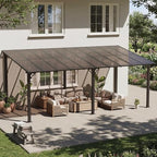 10' x 20' lean to gazebo pergola, metal, view 9