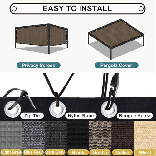 shade&beyond 90% sun shade cloth with grommets, 6' on a desk or shelf