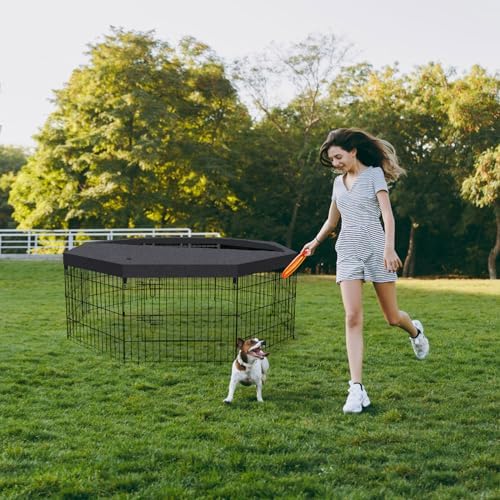 peekaboo dogplaypen 24 in-8 panel metal rustproof pet on a desk or shelf
