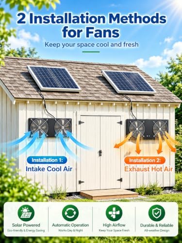 16" solar powered fan with battery & timer,chicken on a desk or shelf
