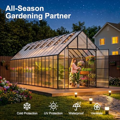 32x10x10 ft extra large greenhouse for outdoors, heavy, view 9