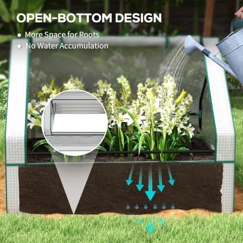 outsunny 4 x 3 x 1ft raised garden showing dimensions