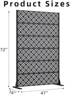 casaphoria metal privacy screen outdoor, 72" h x on a desk or shelf
