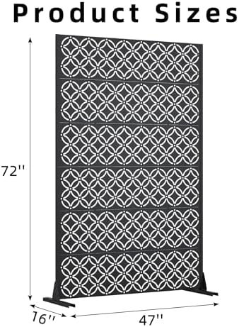 casaphoria metal privacy screen outdoor, 72" h x on a desk or shelf