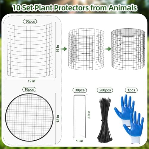 specilite 10 pack plant protector from animals, 12"x14" shown in use