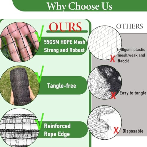 100ft deer fence netting, heavy duty deer netting showing dimensions