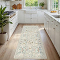 Runner Rug Washable Runners Kitchen Rugs Non Slip Neutral Floral Carpet | 2'6''x8', Beige, Animal, Hallways, Entryway, Living Room, Bedroom, Laundry, Stain Resistant, Indoor