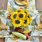 realistic silk sunflowers artificial flowers,12.6''fake sunflowers with adjustable, front angle view