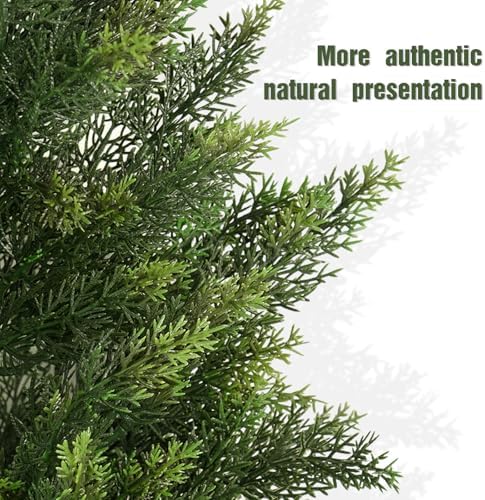 vitalismo 3ft artificial cedar trees set of 2, close-up detail