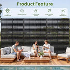 outdoor privacy screen 72" hdpe fence 6 panels shown in use