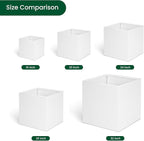 White Steel Planter Square Outdoor Planters Galvanized Steel Planter Box 26 Inch Indoor Metal Large Planters Cube Heavy Duty Flower Pot Modern Commercial Residential for Trees Patio Yard Garden
