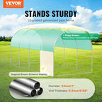 vevor walk-in tunnel greenhouse, 14.6x6.4x6.3 ft hoop house shown in use