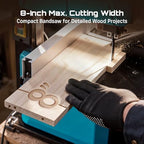 seesii benchtop band saw for woodworking: 3a-120v bandsaw, close-up detail