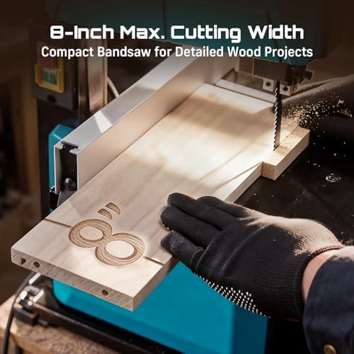 seesii benchtop band saw for woodworking: 3a-120v bandsaw, close-up detail