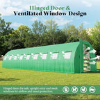 amerlife 30x10 ft tunnel greenhouse with built-in sprinkler on a desk or shelf