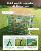 vevor walk-in greenhouse, 54" x 81.1" x 77.2", close-up detail