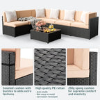 pamapic 7 pieces outdoor sectional furniture，wicker patio sectional, package contents