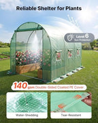 vevor walk-in tunnel greenhouse, 10 x 7 x showing dimensions