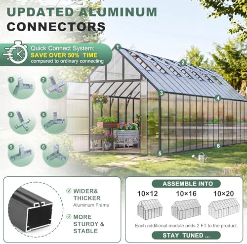 32x10x10 ft extra large greenhouse for outdoors, heavy, package contents