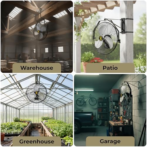 zebozap 18" outdoor fan | outdoor fans for, front angle view