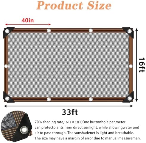 qlofei shade cloth - for plants greenhouse, 70% shown in use